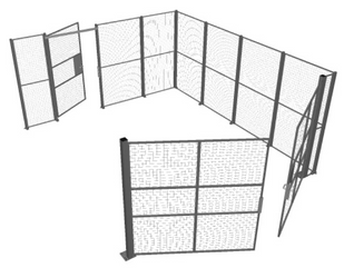 Troax security mesh fencing with doors - 14m 240103.5652 photo