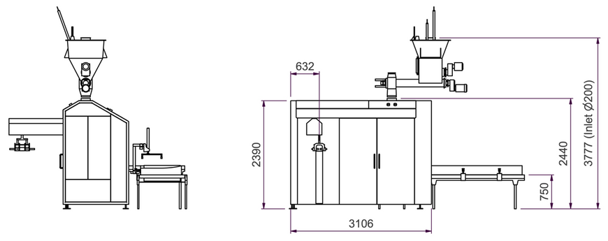 Open bags filling line Autopac EC 3.30 240103.5377 photo