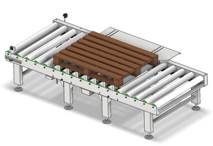 Roller conveyor VP 3.17 with pallet centering unit (3170mm) VP3.17.С photo