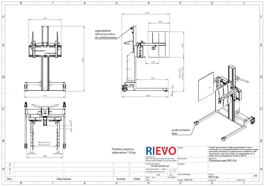 Електричний підйомник EVO150M 240104.6806 фото